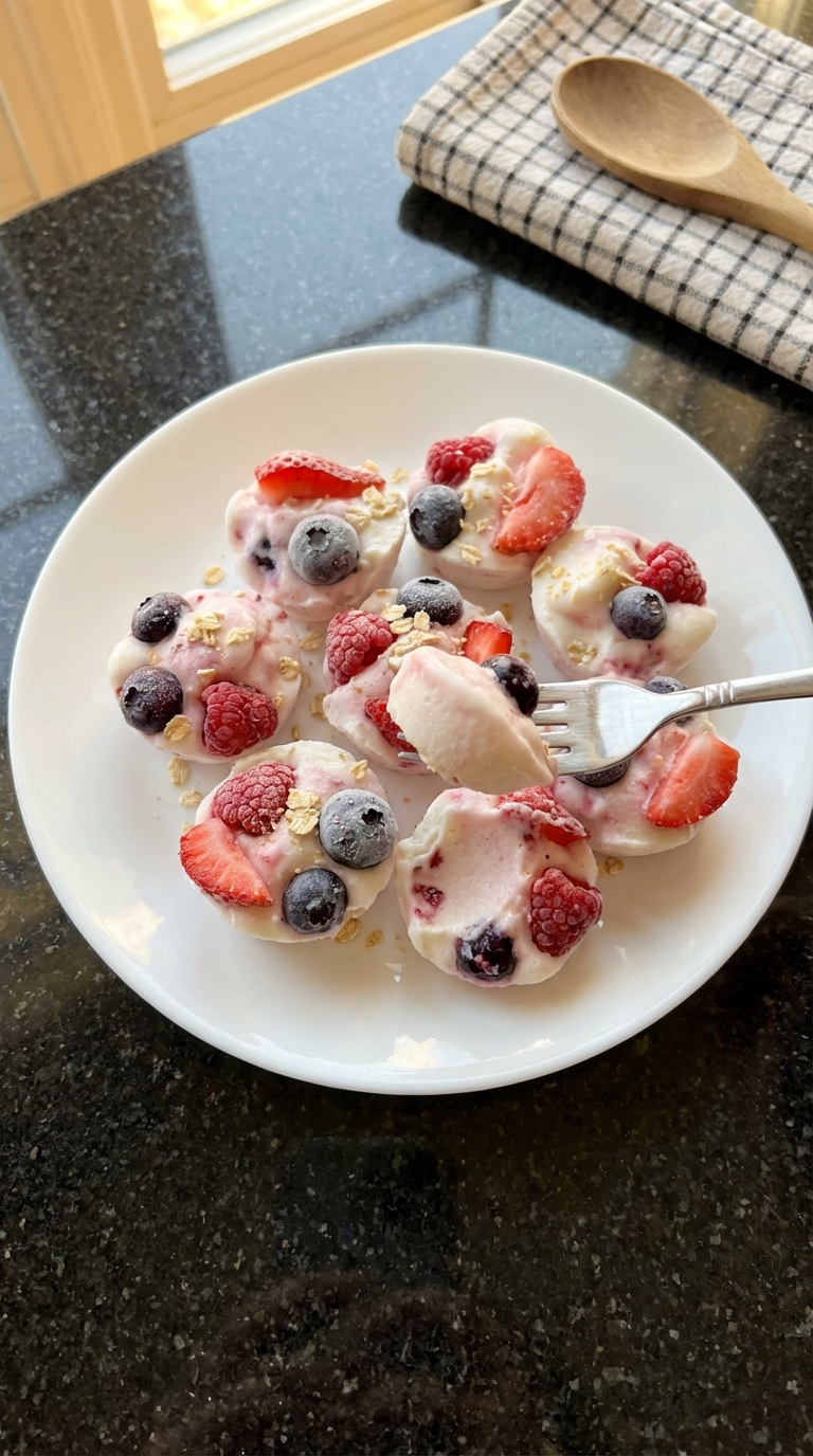 Gefrorene Joghurt Beeren Häppchen​