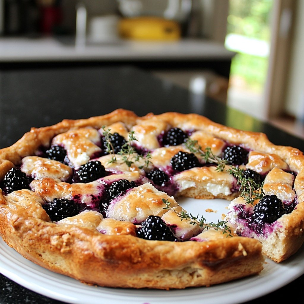 Steinbock Brombeere Thymian Kuchen