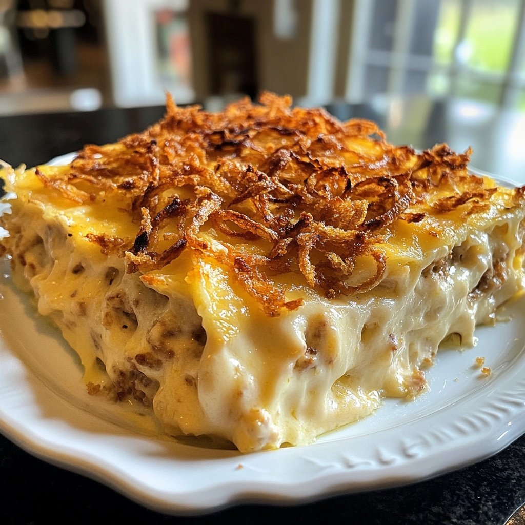 Kasespatzle Gratin Mit Rostzwiebeln