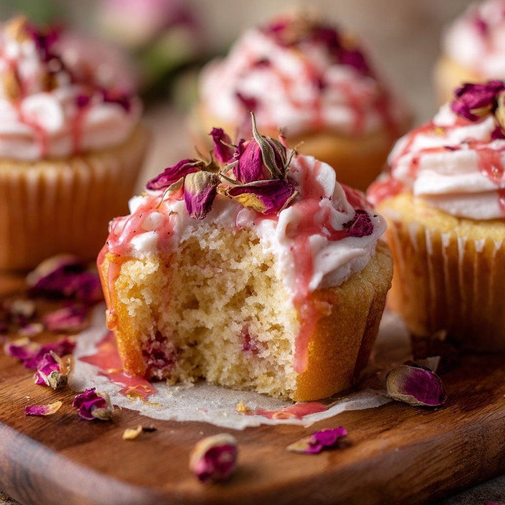 Erdbeer-Rosen-Cupcake-Bites