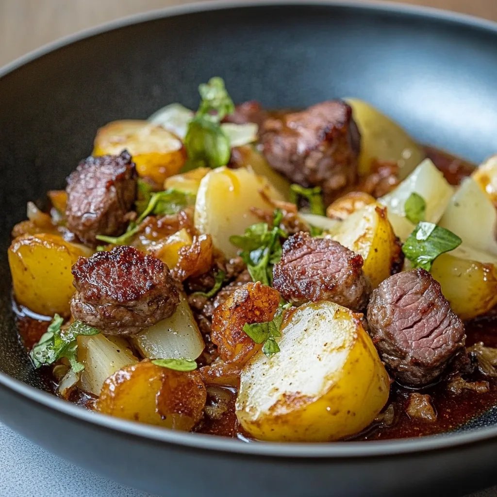Herzhafte Spitzkohl-Kartoffel-Pfanne mit Hackfleisch