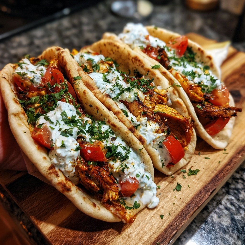 Greek Yogurt Chicken Gyros