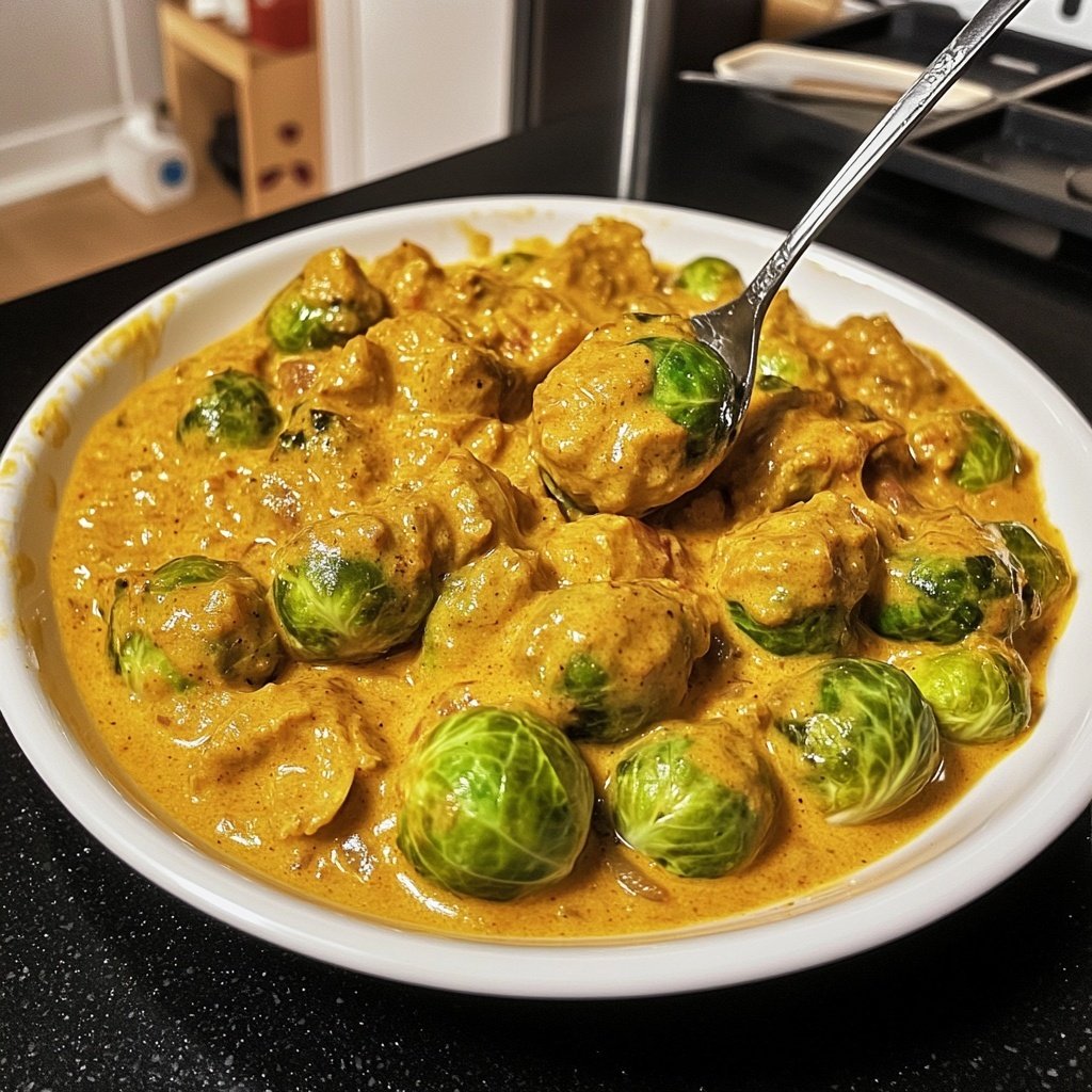 Rosenkohl-Curry mit Kichererbsen