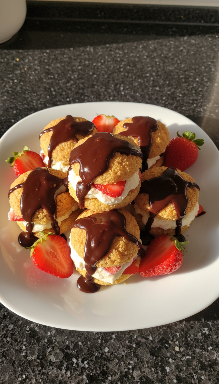 Schoko Erdbeer Shortcake Häppchen​