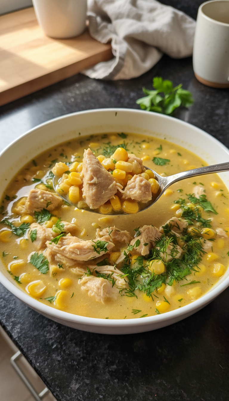 Hähnchen Mais Suppe