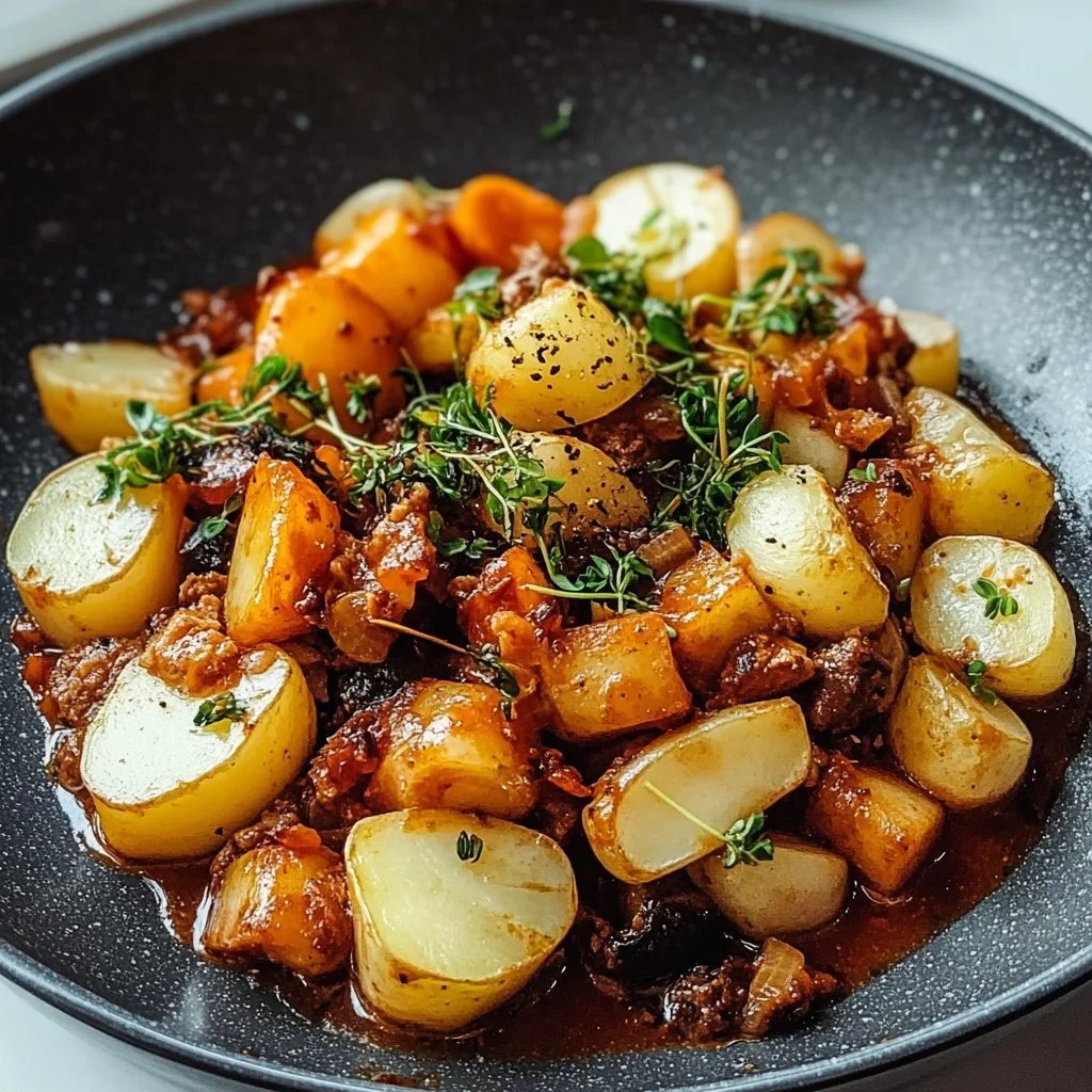 Würzige Kartoffel-Rosenkohl-Pfanne
