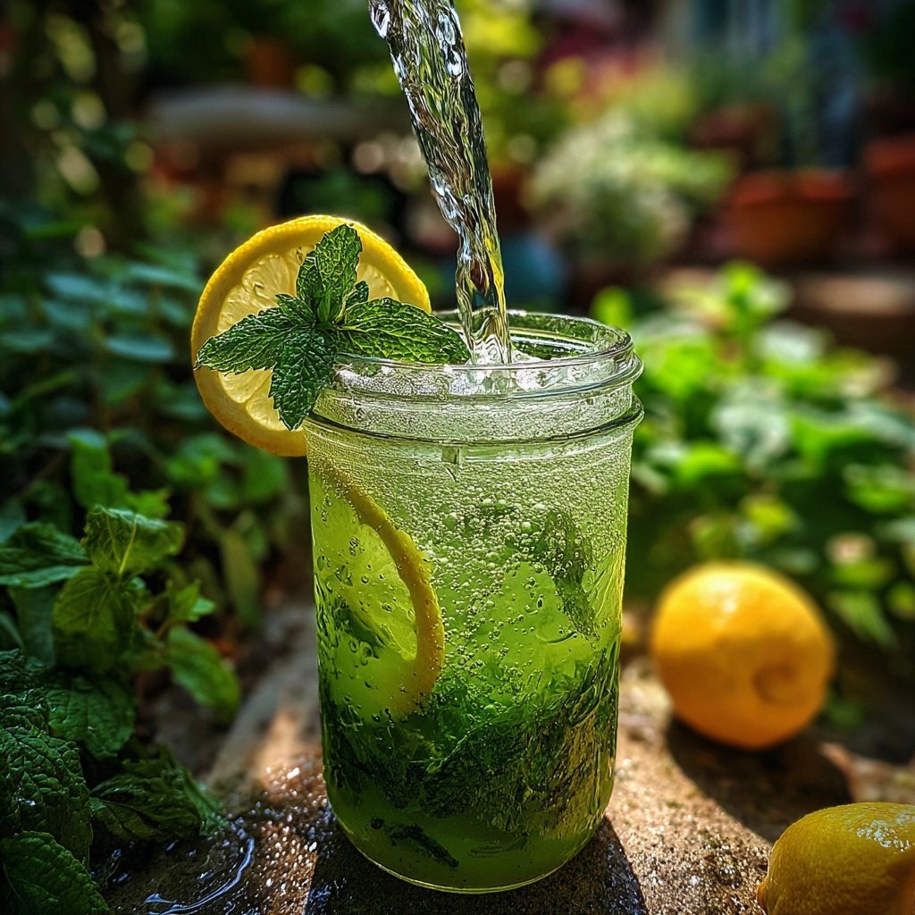 Schneller Minz Limonade für den Sommer