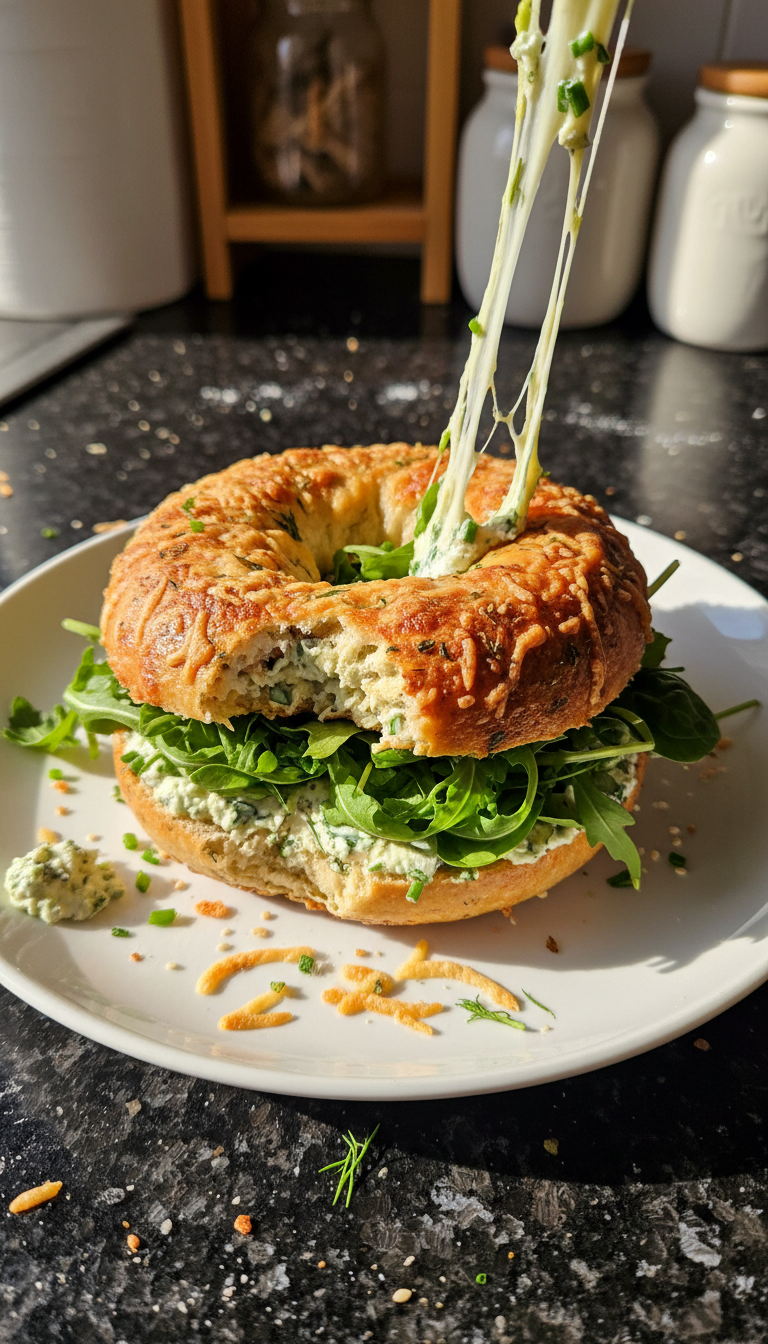 Herzhafter Kräuter Käse Bagel​