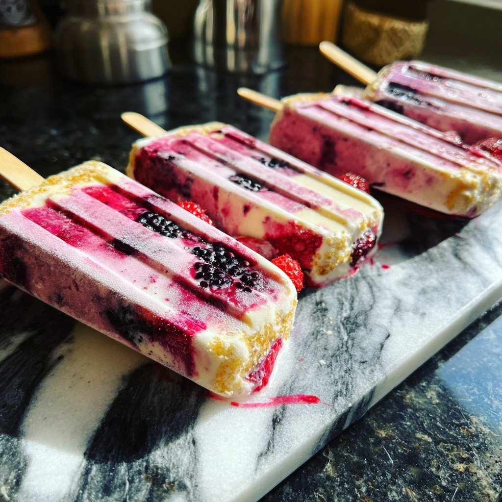 Beeren-Vanille-Popsicles zubereiten