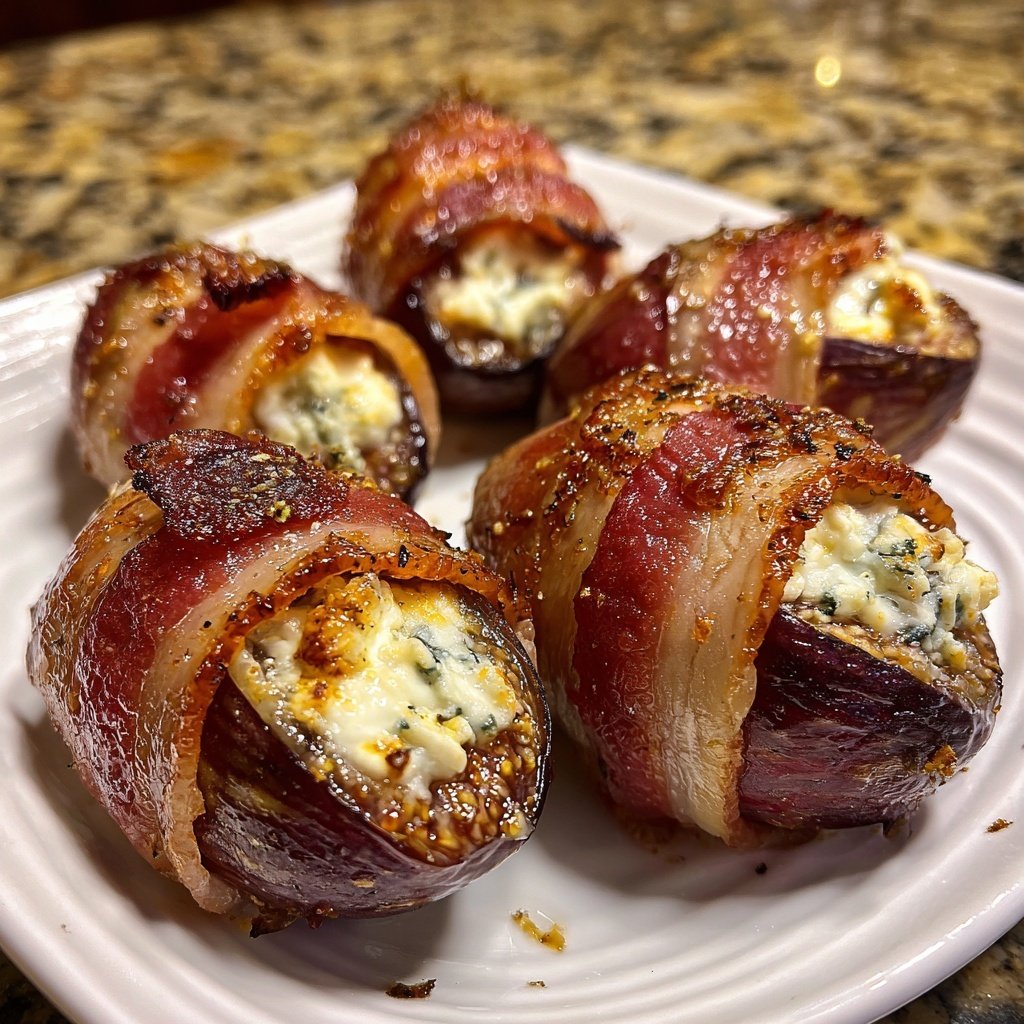 Prosciutto umwickelte Feigen mit Gorgonzola