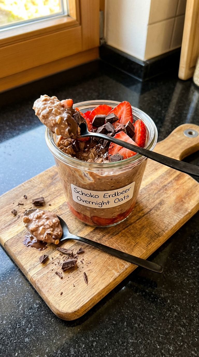 Schoko Erdbeer Overnight Oats​