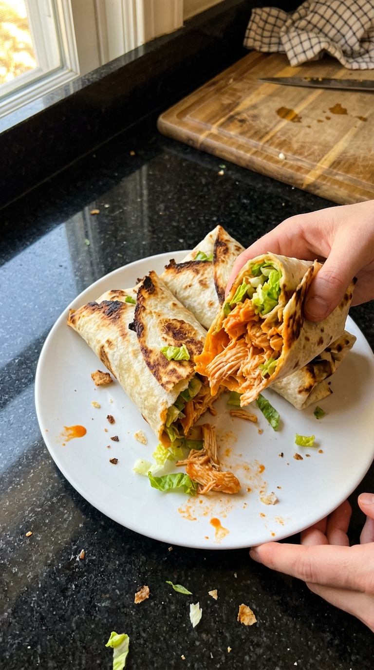 Einfache Buffalo Hähnchen Wraps​