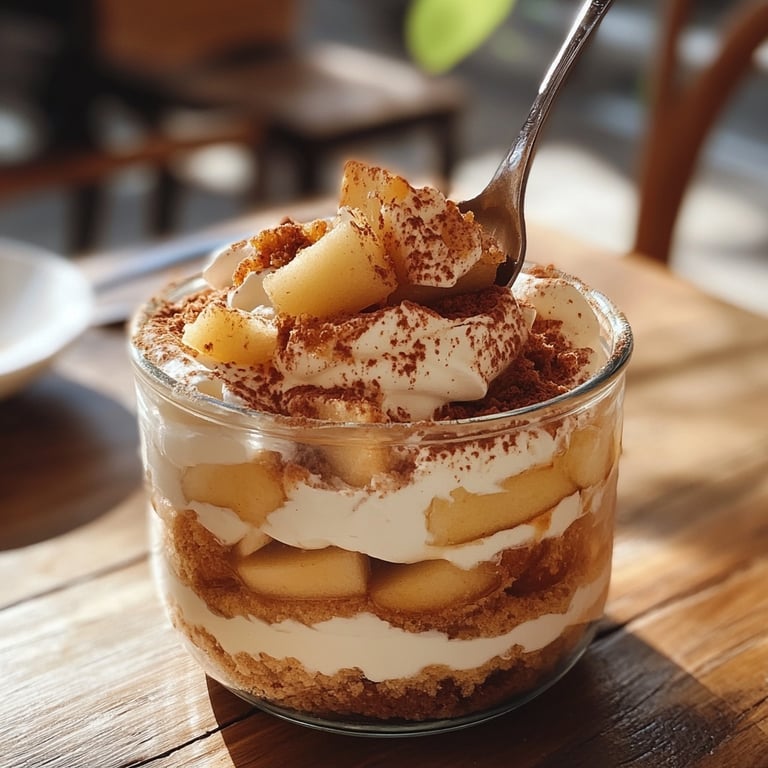 Bratapfel-Tiramisu im Glas