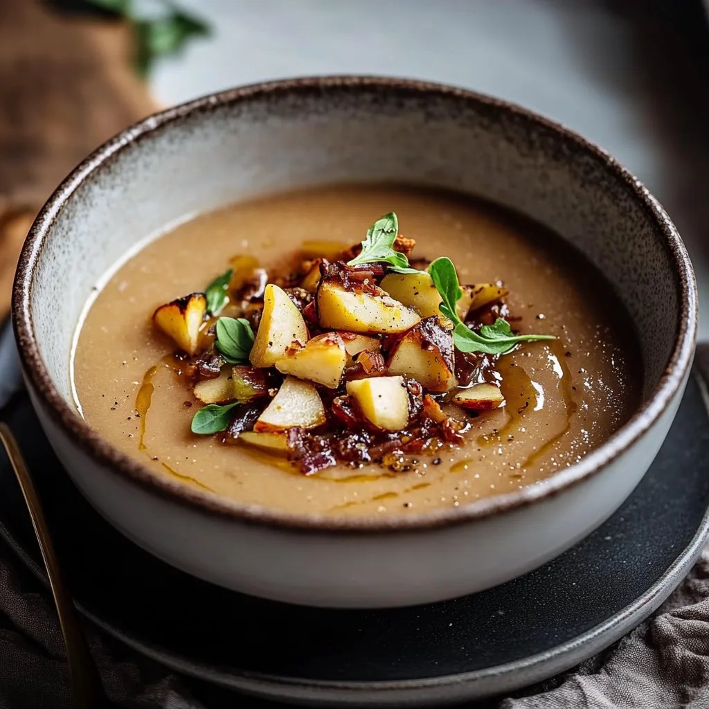 Edele Maronensuppe mit Apfel
