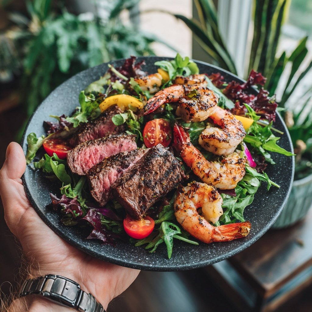 Surf and Turf Salat Variation