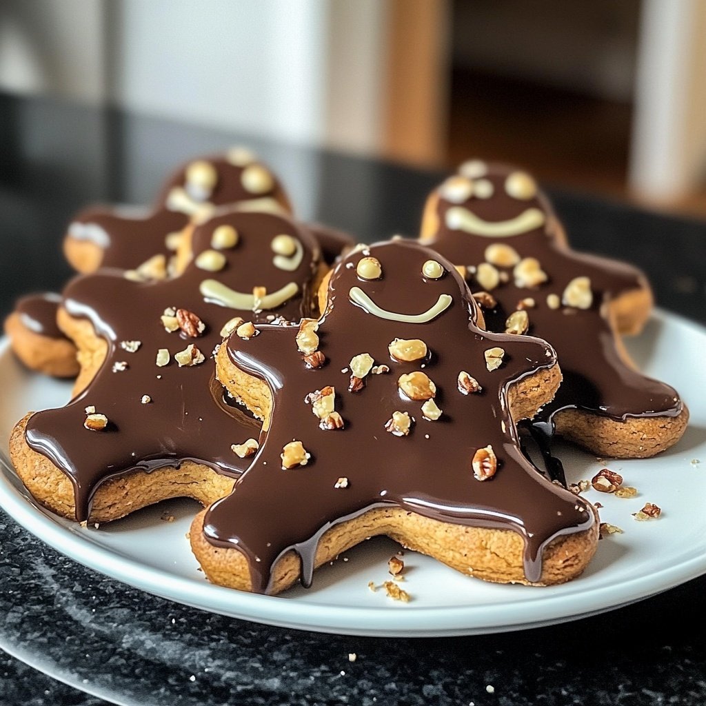 Schokoladenglasierte Lebkuchen