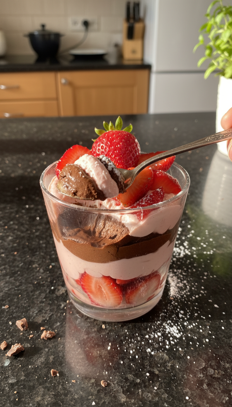 Erdbeeren und Schokolade Parfait​