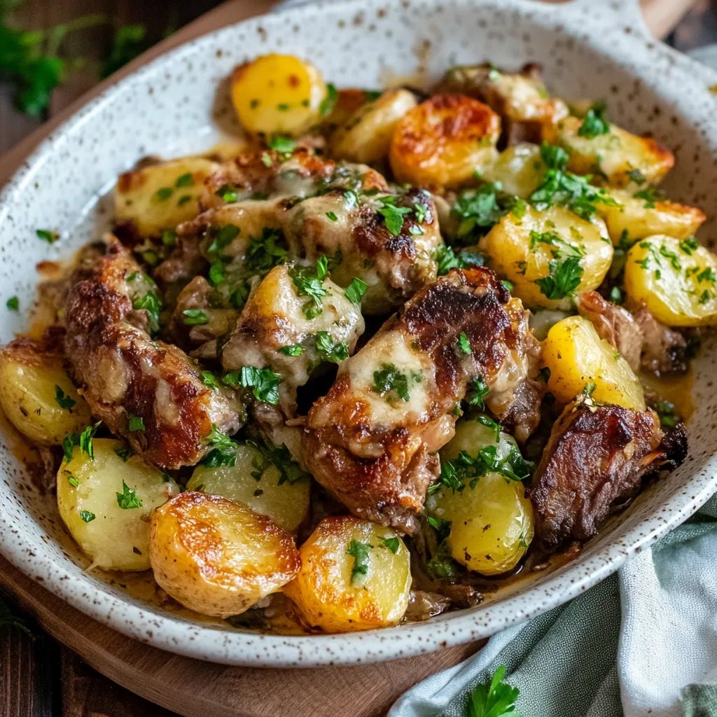 Rosenkohl Auflauf mit Kartoffel und Hackfleisch