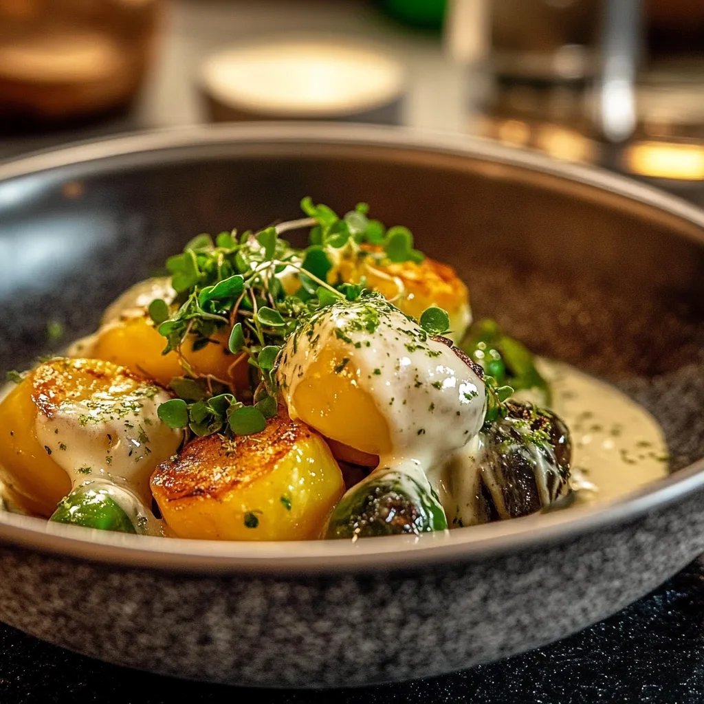 Rosenkohl in Frischkäse-Senfsauce